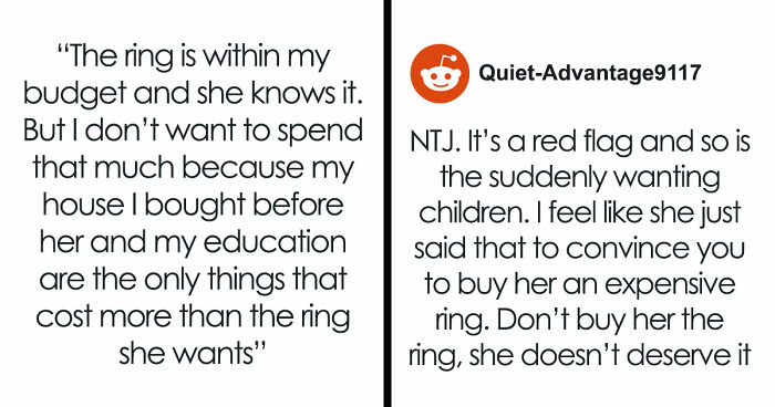“Am I The Jerk For Not Wanting To Spend 18k On A New Ring For My Fiancée?”