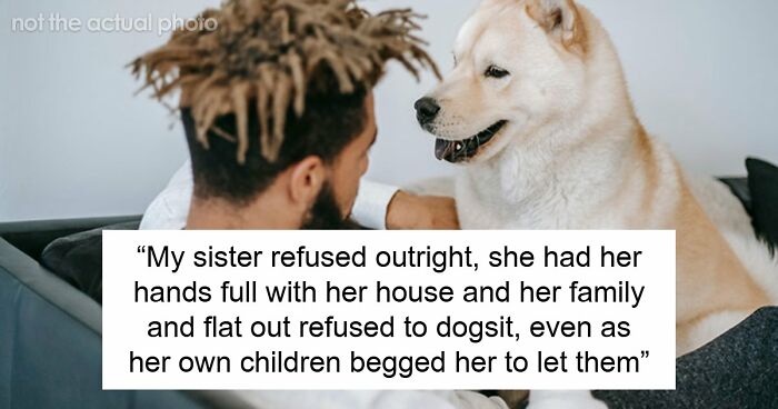 Woman Refuses To Dogsit Her Brother’s Elderly Dog, Gets Shocked When He Declines To Babysit Her Kids