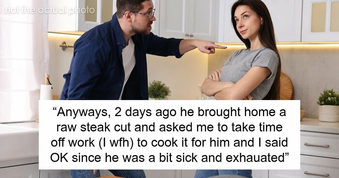 Man Forces Tired Wife To Cook Him A Steak, Expects Pay When It Gets Burned Because Of Him
