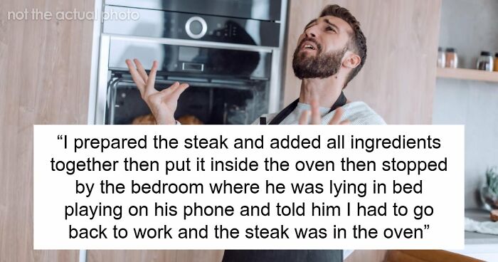 Man Forces Tired Wife To Cook Him A Steak, Expects Pay When It Gets Burned Because Of Him