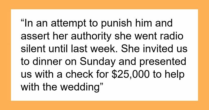 Bride Refuses Her Future MIL’s $25,000 Check, And The Internet Can’t Decide Who’s Right