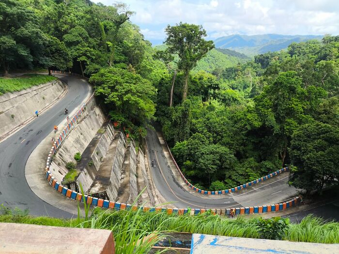 Winding road surrounded by lush greenery, an iconic landmark featured in popular myths around the world.