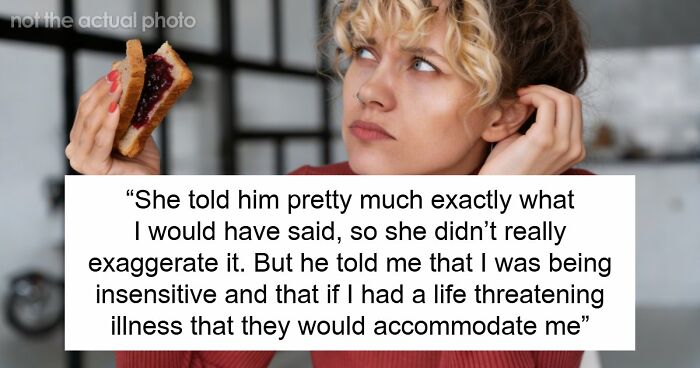 Woman Won’t Stop Eating PB&J Sandwich, Roomie’s Allergic Friend Whines And Storms Out Dramatically