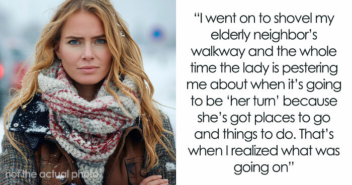 Kind Man Helps The Elderly Even While His Entitled Neighbor Follows Him Around