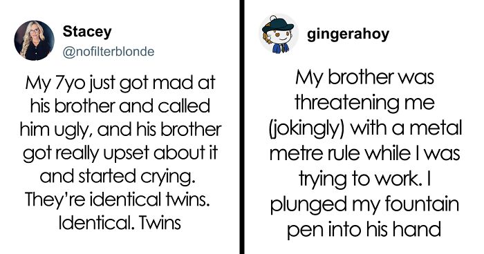 49 Hilarious Examples Of Sibling Rivalry That Might Remind You Of Your Childhood