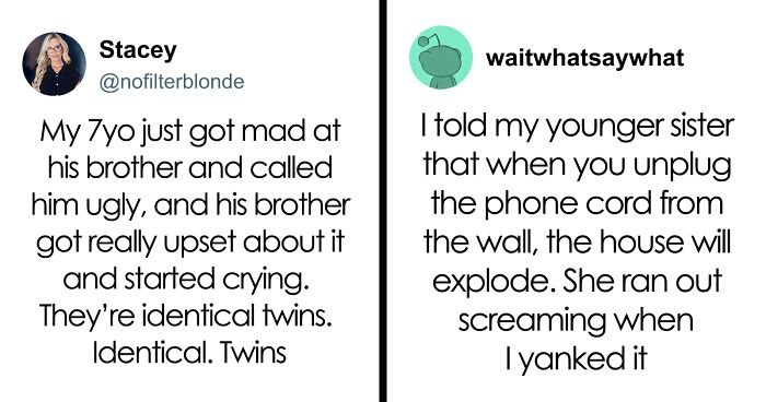 49 Hilarious Examples Of Sibling Rivalry That Might Remind You Of Your Childhood