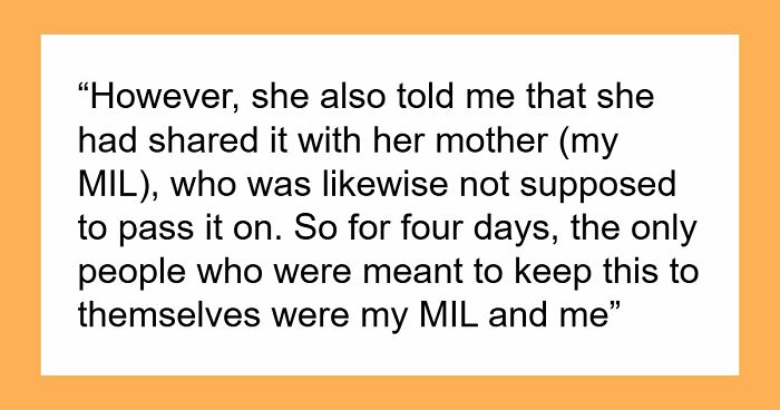 Woman Tells SIL Her Own Mom Leaked Confidential Information, Gets Scolded For Starting Family Drama