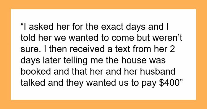 Sis Prioritizes Kids Over Paying Guests On Vacation, Couple Refuses To Sleep Separately And Cancels