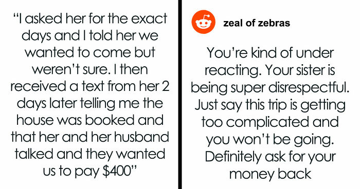 Sis Prioritizes Kids Over Paying Guests On Vacation, Couple Refuses To Sleep Separately And Cancels