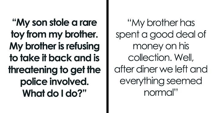 Man Refuses To Pay Brother Back For A Figurine His Son Stole Until He Finds Out The Reason Behind It