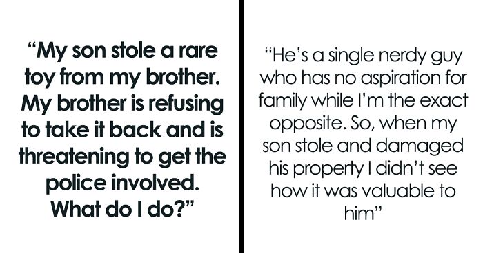 Man Refuses To Pay Brother Back For A Figurine His Son Stole Until He Finds Out The Reason Behind It