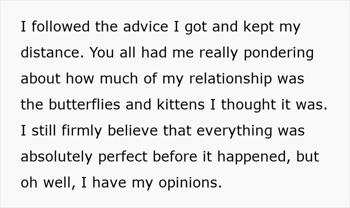 Text post with a woman sharing her thoughts on her relationship and reflecting on her cheating husband.