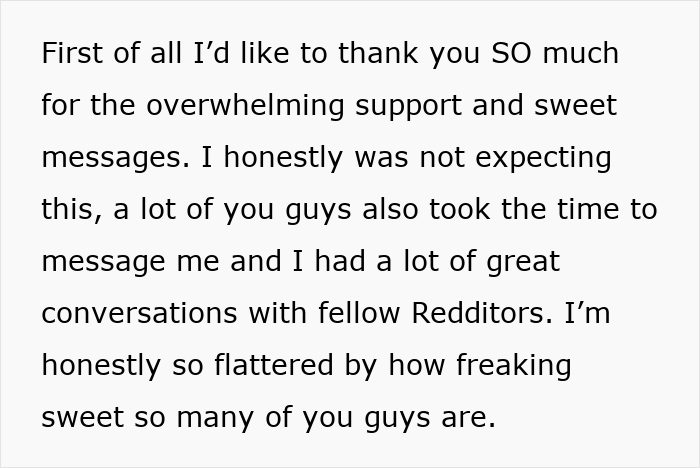 Text excerpt showing a woman's innocent goofy joke revealing her husband as a horrible, cheating jerk.