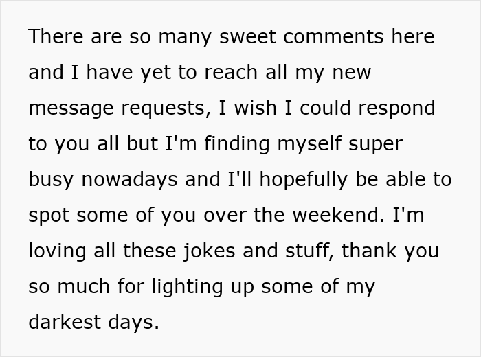 Alt text: Woman's innocent goofy joke message revealing her husband's horrible, cheating behavior through sweet comments and jokes.