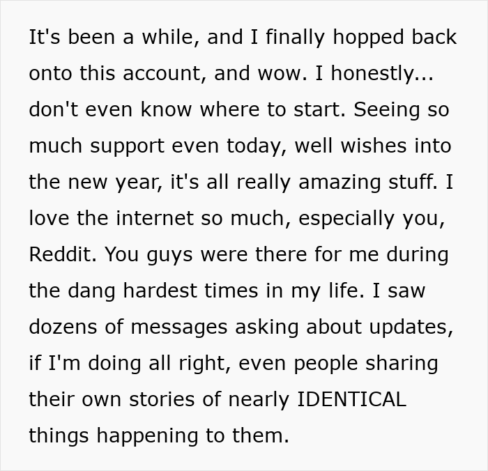 Text excerpt about a woman's innocent goofy joke revealing her husband is a horrible cheating jerk.