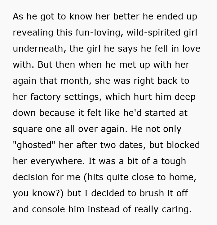Text describing a woman's innocent joke revealing her husband as a horrible cheating jerk, highlighting trust and heartbreak.