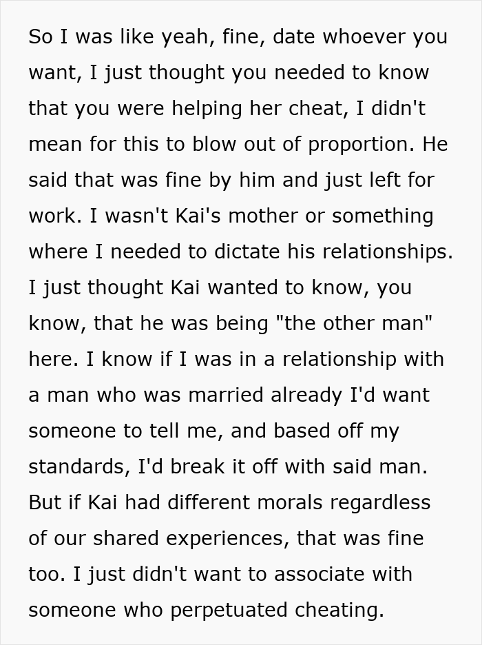 Text excerpt showing a woman’s innocent goofy joke revealing her husband is a horrible cheating jerk.