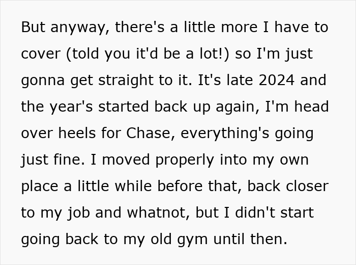 Text excerpt showing a woman's innocent goofy joke revealing her husband as a horrible cheating jerk in late 2024.