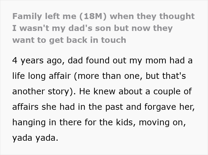 Family shocked after DNA lab mixes paternity results, man seeks to reconnect with the son he disowned by mistake