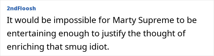 Screenshot of a social media comment mocking Timoth&eacute;e Chalamet amid backlash over his opera and ballet remarks.