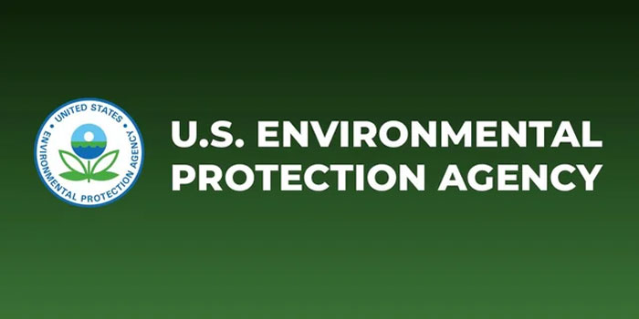 Logo of the U.S. Environmental Protection Agency on a green background, related to humans neurologically entering adulthood at 32.