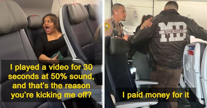Woman Loses It After Getting Kicked Off Plane For Watching Videos Without Headphones