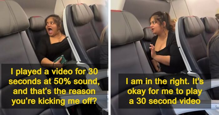 Woman Loses It After Getting Kicked Off Plane For Watching Videos Without Headphones