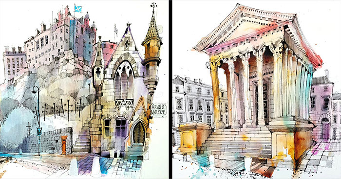 37 Beautiful Watercolor And Ink Sketches By Ian Fennelly That Capture The Spirit Of A Place