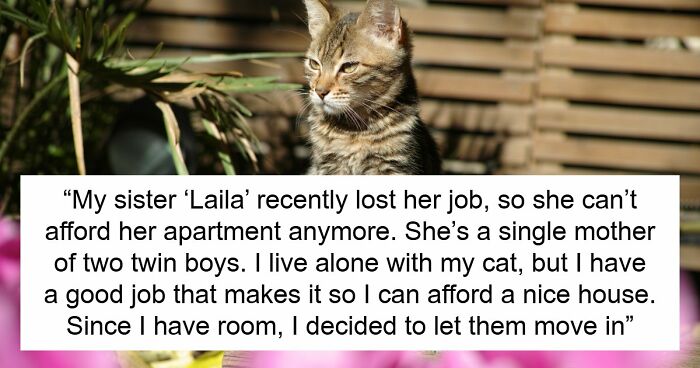 “Just Chill Out”: Single Mom Disregards Sis’s One Rule About Cat, She And Kids Get Kicked Out