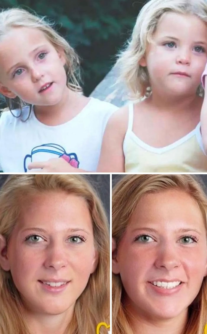 Two young girls in a vintage photo and two older women, illustrating unsettling mysteries that continue to fascinate and disturb.