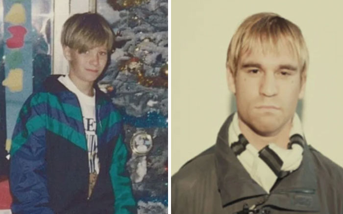 Side-by-side photos of a young boy and a man, related to unsettling mysteries that continue to fascinate and disturb.