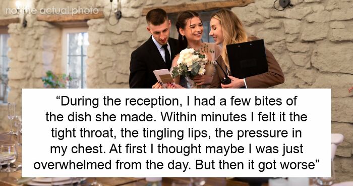 Bride’s Wedding Night Ends With EpiPen And Drama After MIL Puts Nuts In Dish Despite Her Allergy