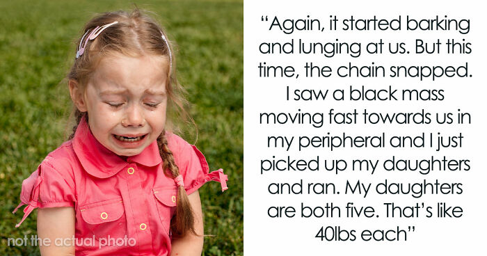 Dad Furious After Wife Hurls Their Daughter Over A Fence To Save Her From A Charging Dog