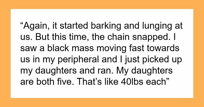 Dad Furious After Wife Hurls Their Daughter Over A Fence To Save Her From A Charging Dog