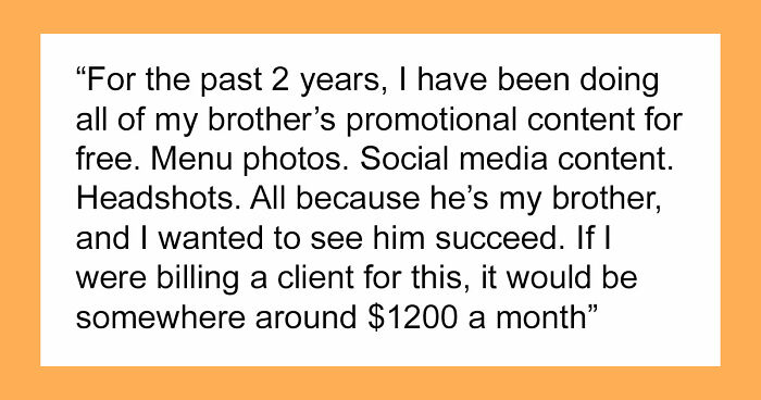 Guy Regrets Dissing Sister’s Whole Career After She Invoices Him For All Her Free Work