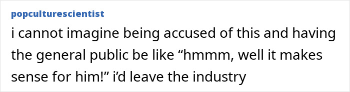 Text post from popculturescientist expressing disbelief at the bizarre Zach Braff accusation and public reaction.