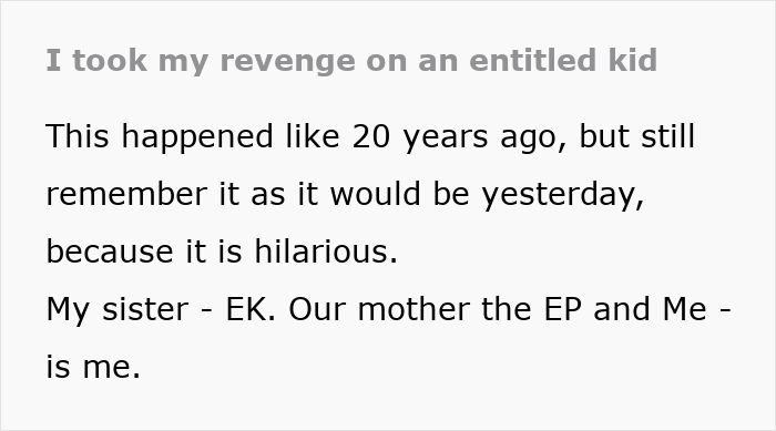Trecho de texto sobre como se vingar de uma criança com direito depois que a mãe não acredita ou não defende seu filho.
