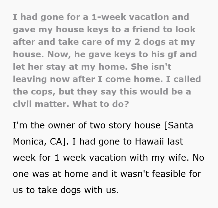 Homem volta para casa com a namorada de um amigo que mora na casa dele, ela chama a polícia quando ele a expulsa