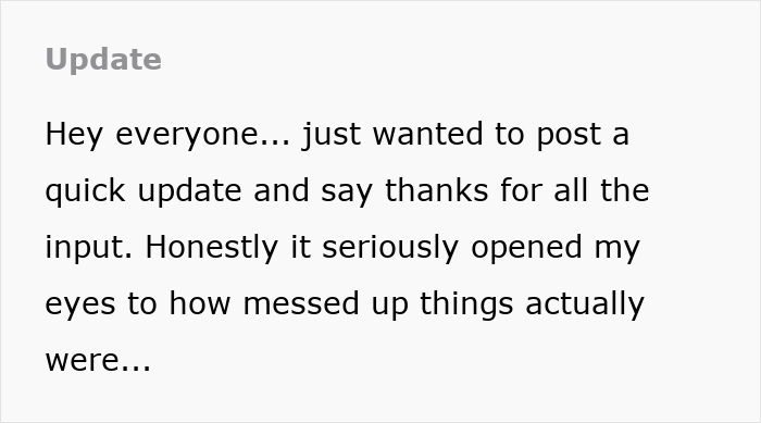 Text update on screen expressing gratitude for input and realization of messed up situation in a personal science experiment context.