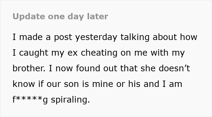 Guy Walks In On GF And His Bro During Son’s Party, Wonders If He Just Went From “Dad” To “Uncle” Guy Walks In On GF And His Bro During Son’s Party, Wonders If He Just Went From “Dad” To “Uncle”