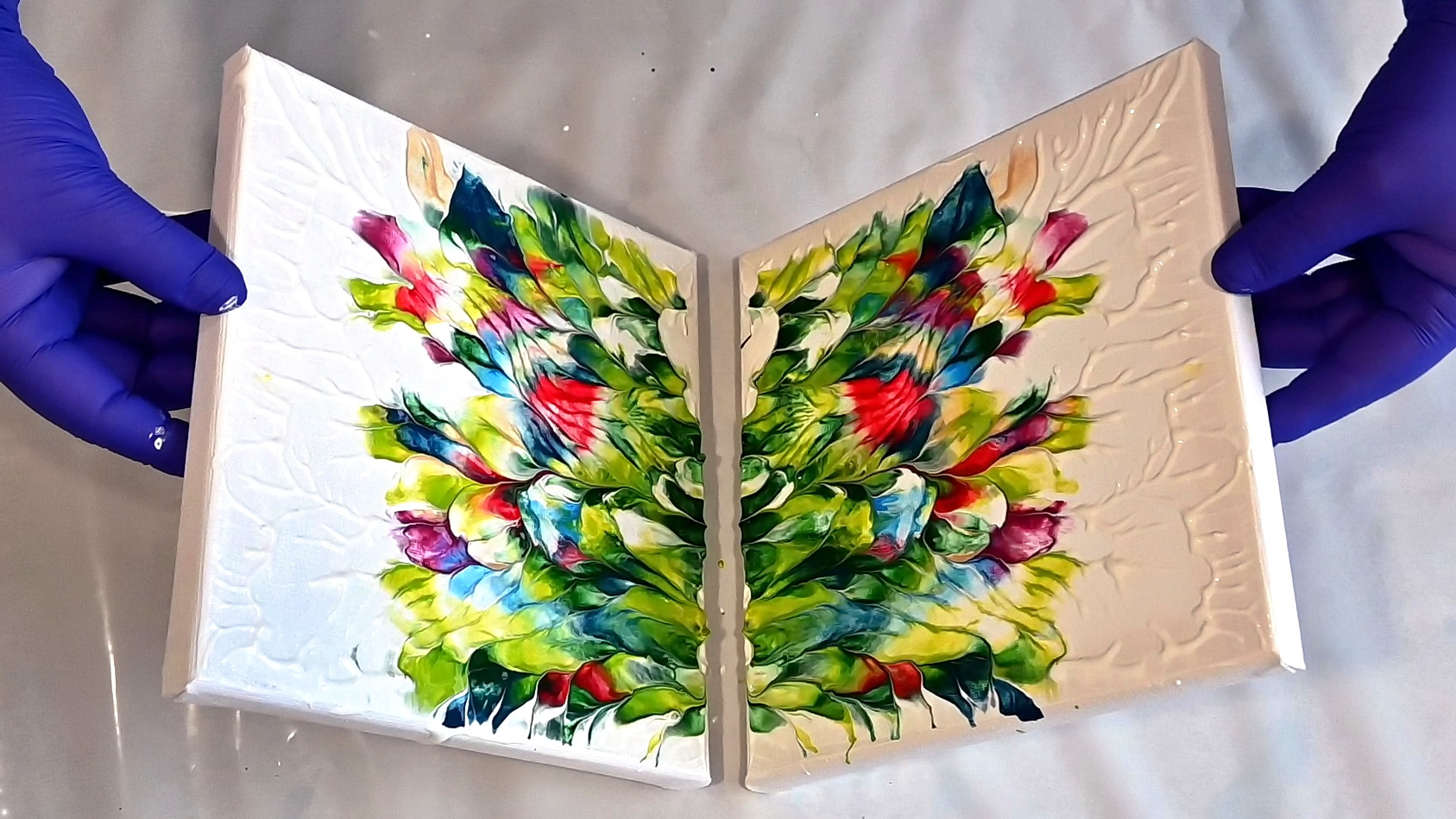 Less Is More ✨ Double Dip Acrylic Pour Diptych | Mesmerizing Fluid Art Technique