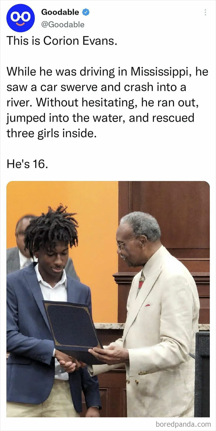 Young hero recognized for brave rescue in Mississippi, featured among incredibly wholesome stories that might prepare tissues.