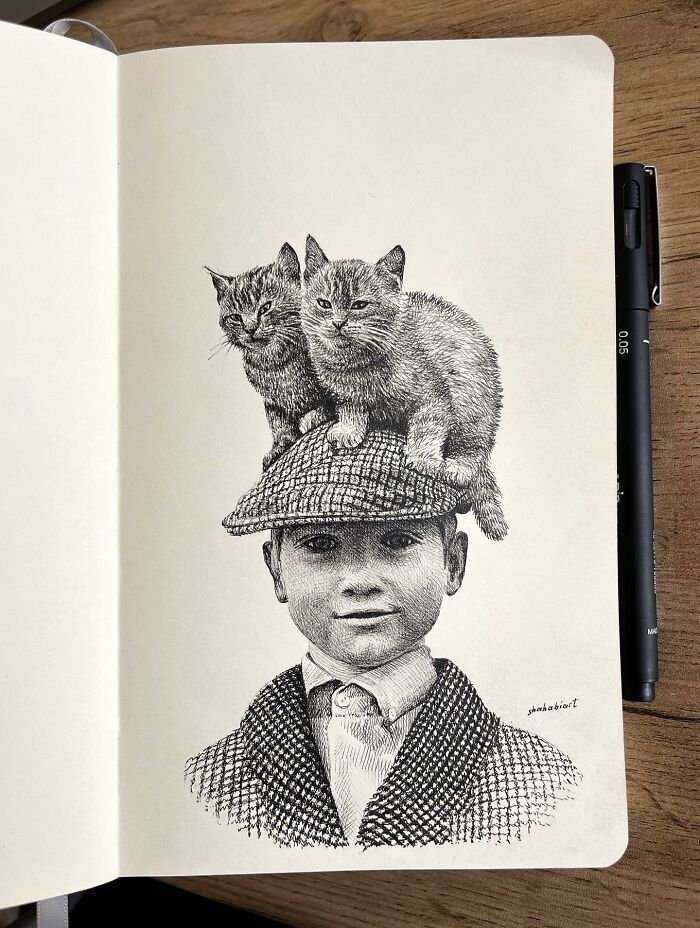 This Artist Turns A Simple Sketchbook Into A Window Of Imagination And Quiet Reflection (40 Pics)