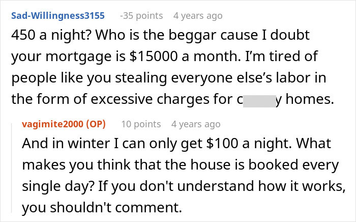 Entitled Sister Doesn’t Get A Free Airbnb Stay During Peak Season, Then Demands $300 To “House Sit” Entitled Sister Doesn’t Get A Free Airbnb Stay During Peak Season, Then Demands $300 To “House Sit”