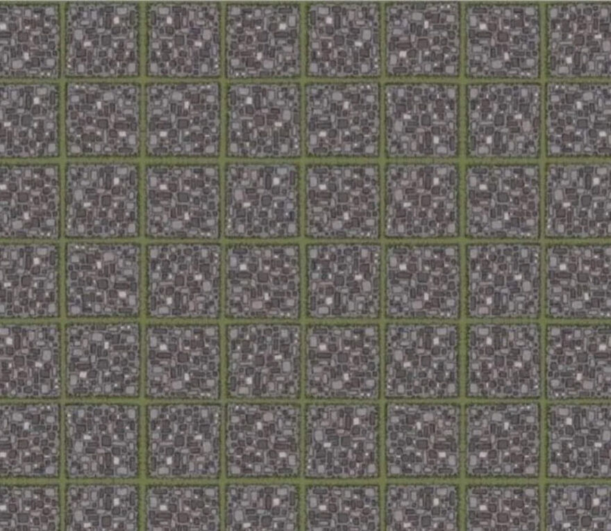 Optical illusion of a grid of grey squares with green lines, causing flickering dark dots to appear at intersections.