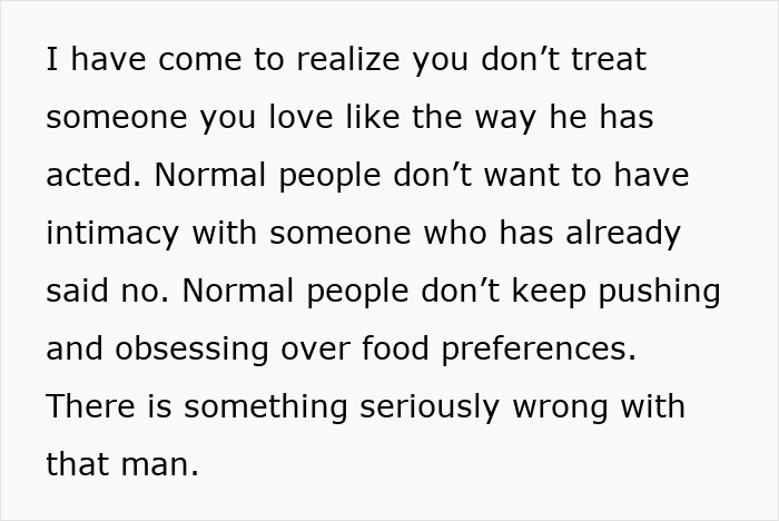 Text expressing realization about a man's outburst over wife not liking mustard revealing deeper issues beyond the condiment.