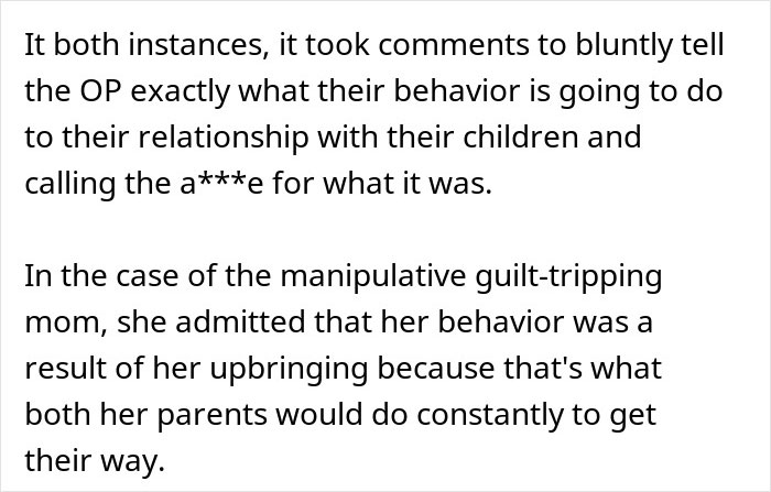 Text excerpt discussing a mom sharing how her husband is awesome to her but a complete jerk to their kids, affecting their relationship.