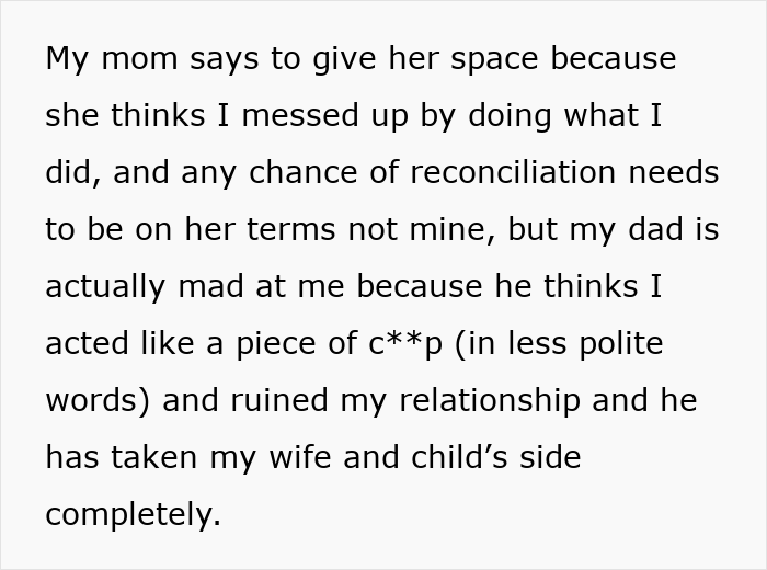 A Reddit post details how the original poster lost his whole family after demanding a paternity test.