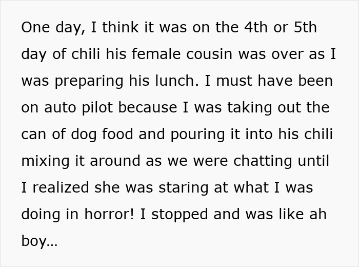 Serial Cheater Has No Clue GF Knows His Dirty Secret, Happily Eats The Chili She Made With Dog Food