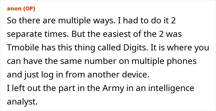 Screenshot of a forum post explaining how an Army wife cheats on her deployed husband using phone tricks.